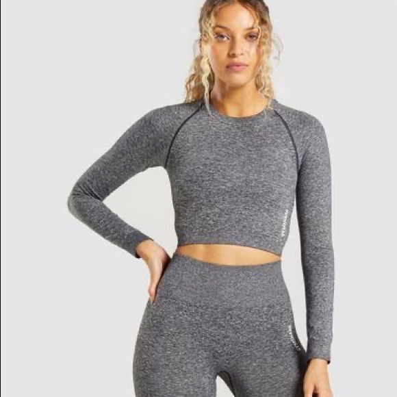 Gymshark Adapt Marl Seamless Long Sleeve - Picture 1 of 5
